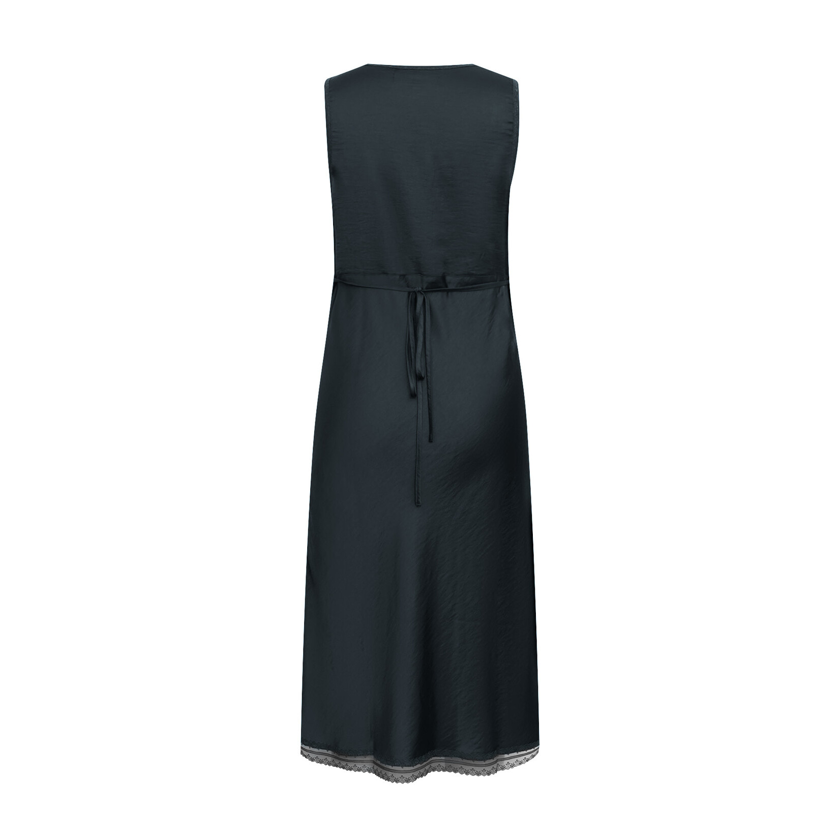 Lollys Laundry Clari midi dress Washed black