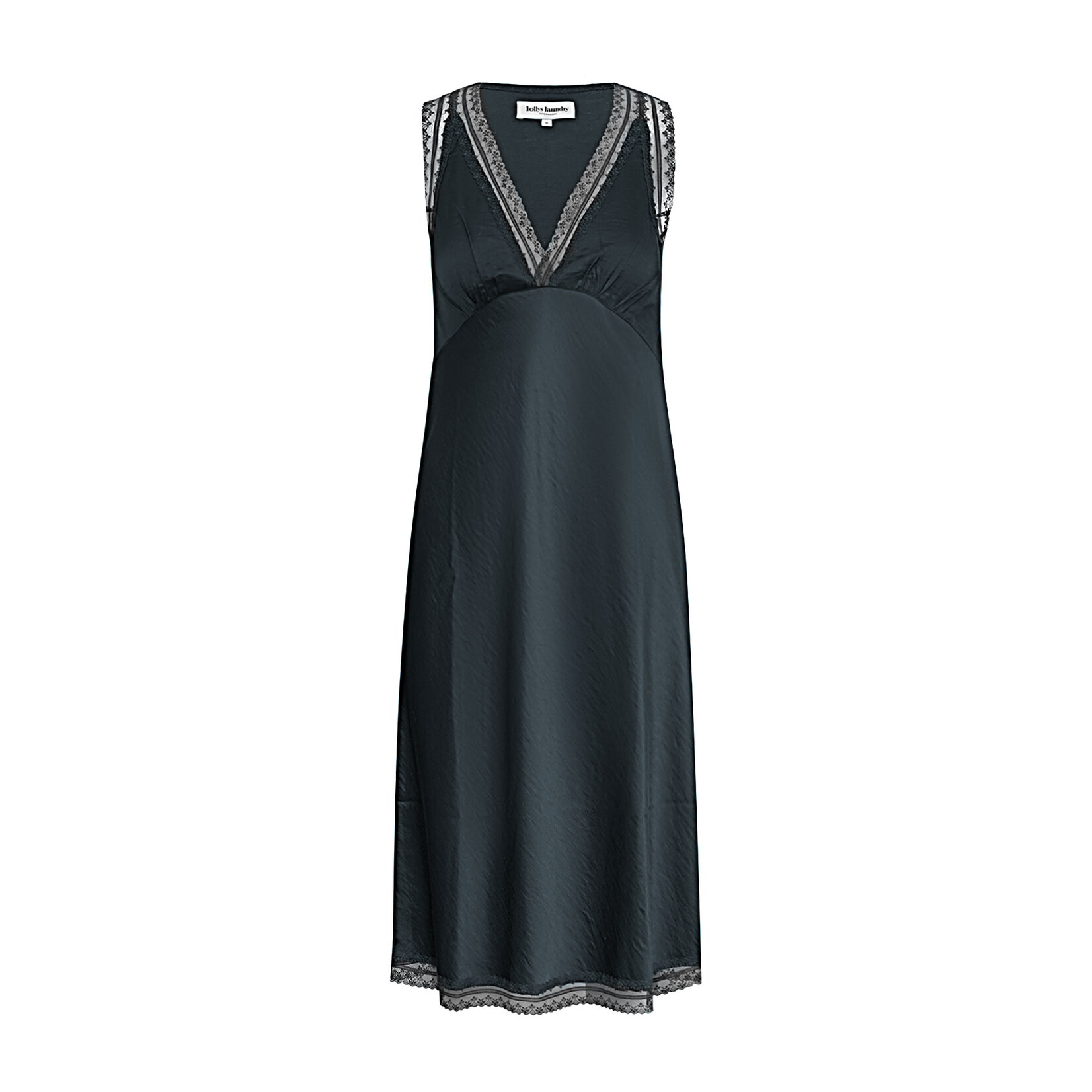 Lollys Laundry Clari midi dress Washed black