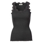 Rosemunde Babette silk u-neck top Dark grey