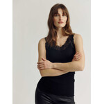Rosemunde Bernadine organic cotton lace top Black