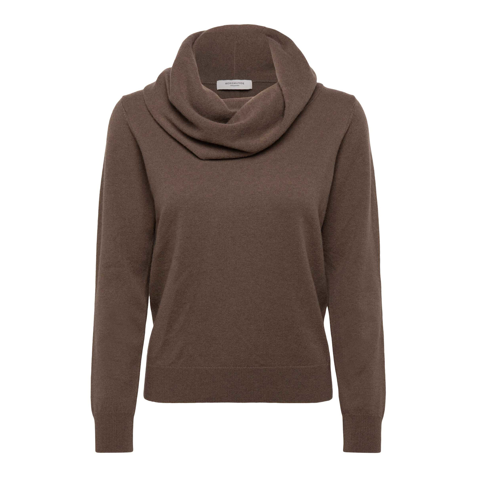 Rosemunde Laica cashmere waterfall collar pullover Walnut