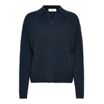 Rosemunde Laica cashmere cable pullover Dark navy melange