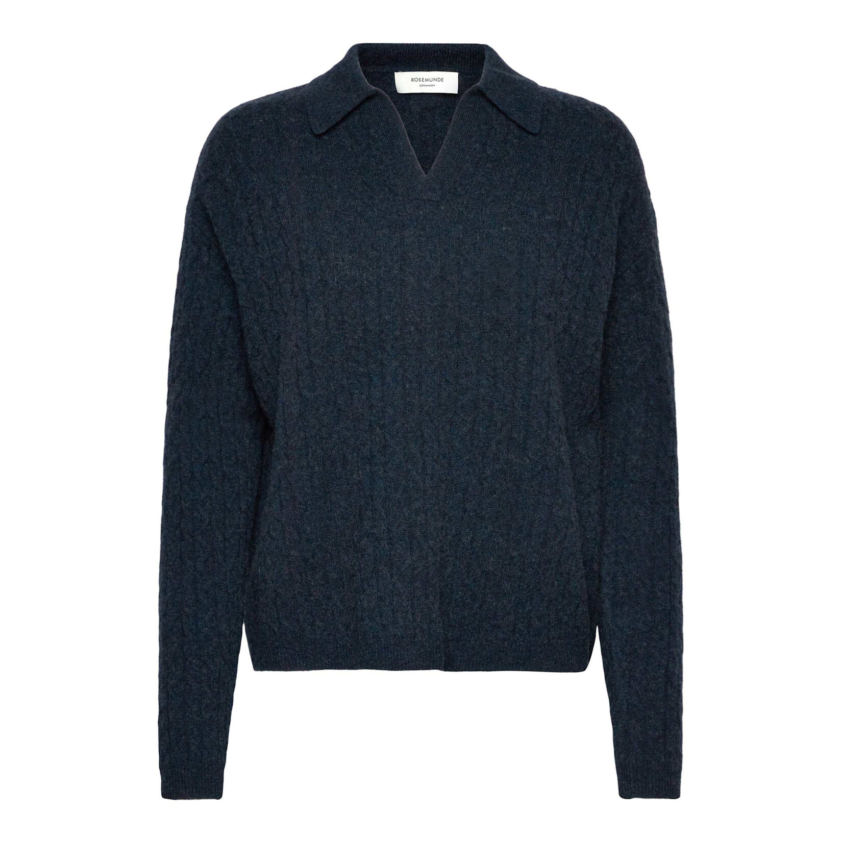 Rosemunde Laica cashmere cable pullover Dark navy melange