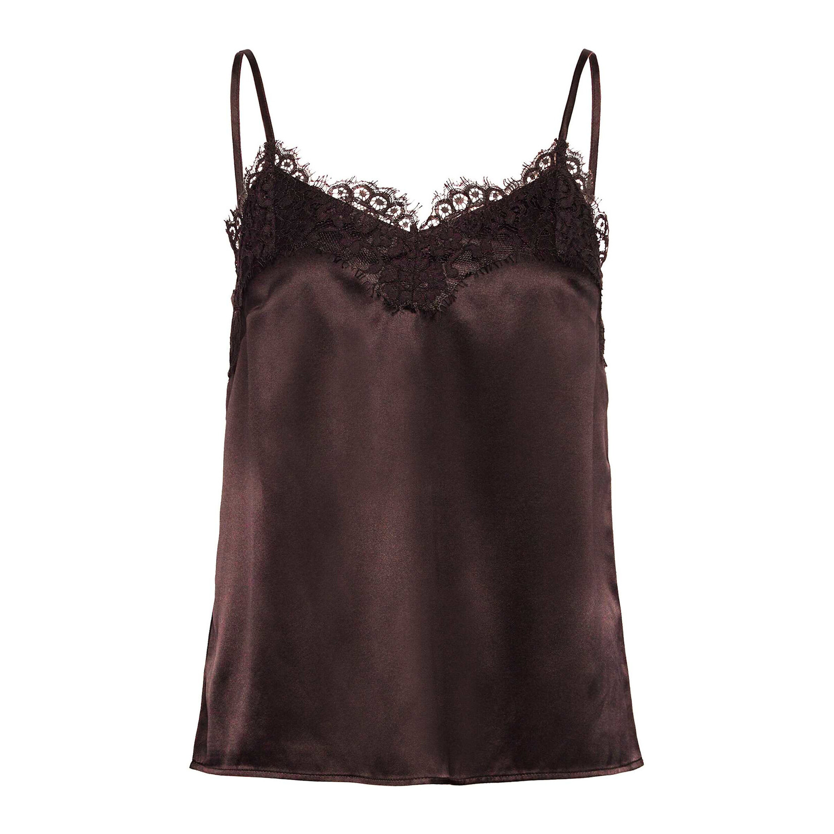Rosemunde Jade silk strap lace top Mole