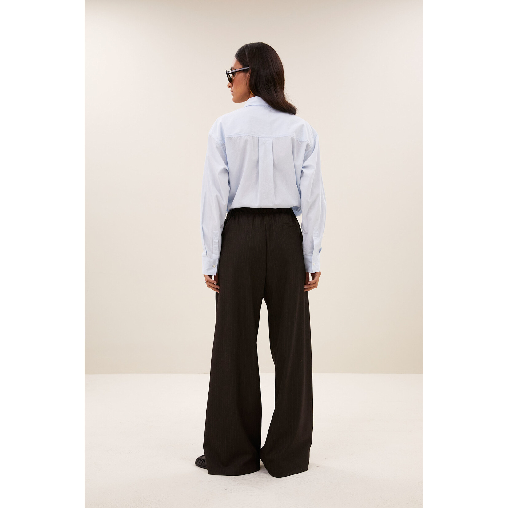 By-Bar Pelle pinstripe pants Brown