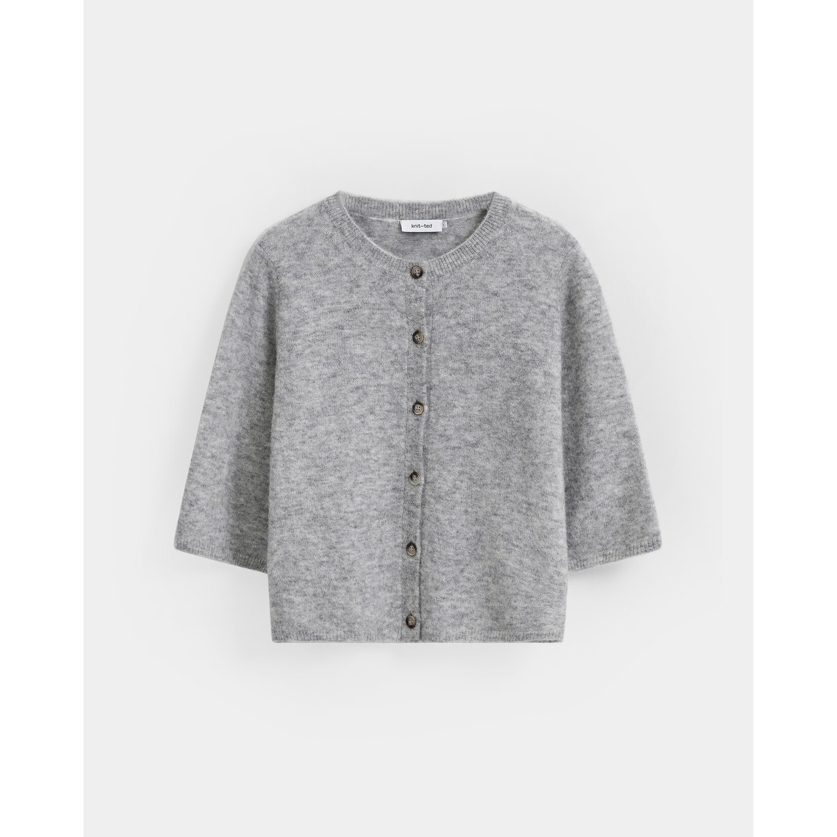 Knit-ted Meg cardigan Grey melange
