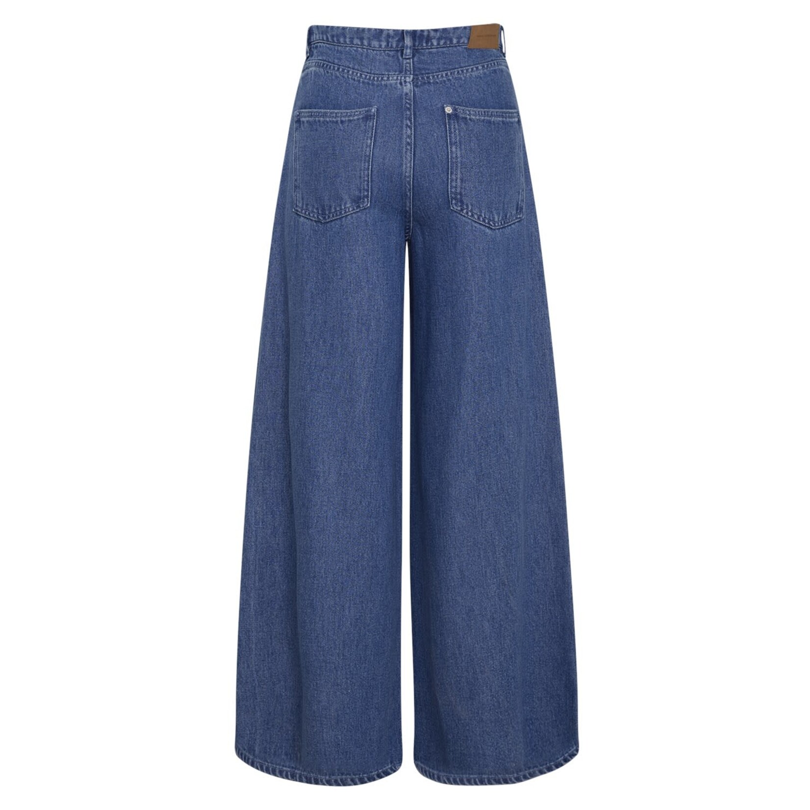 MSCH Ago rue wide pants long Mid blue wash