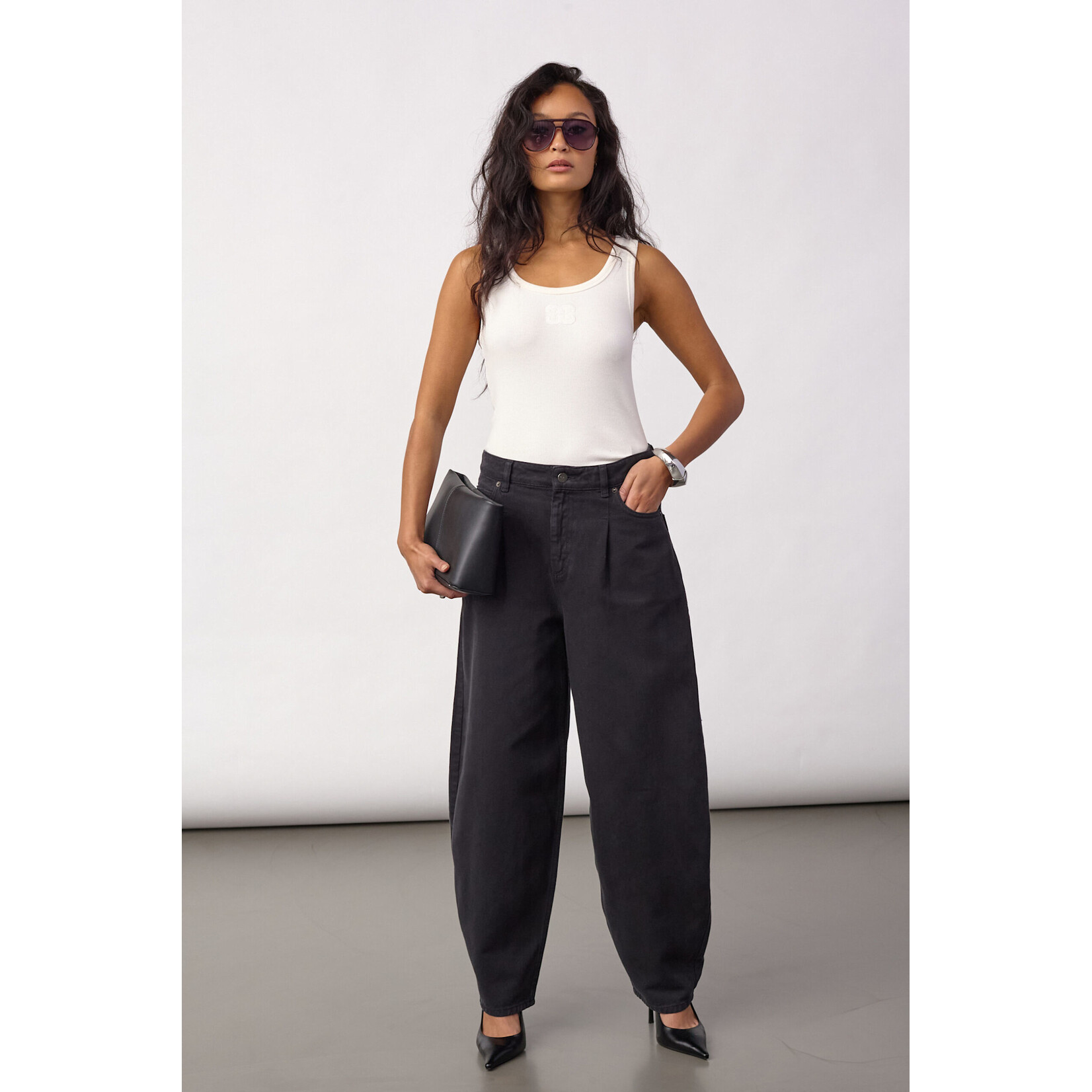 Co'couture Akira barrel pant Black