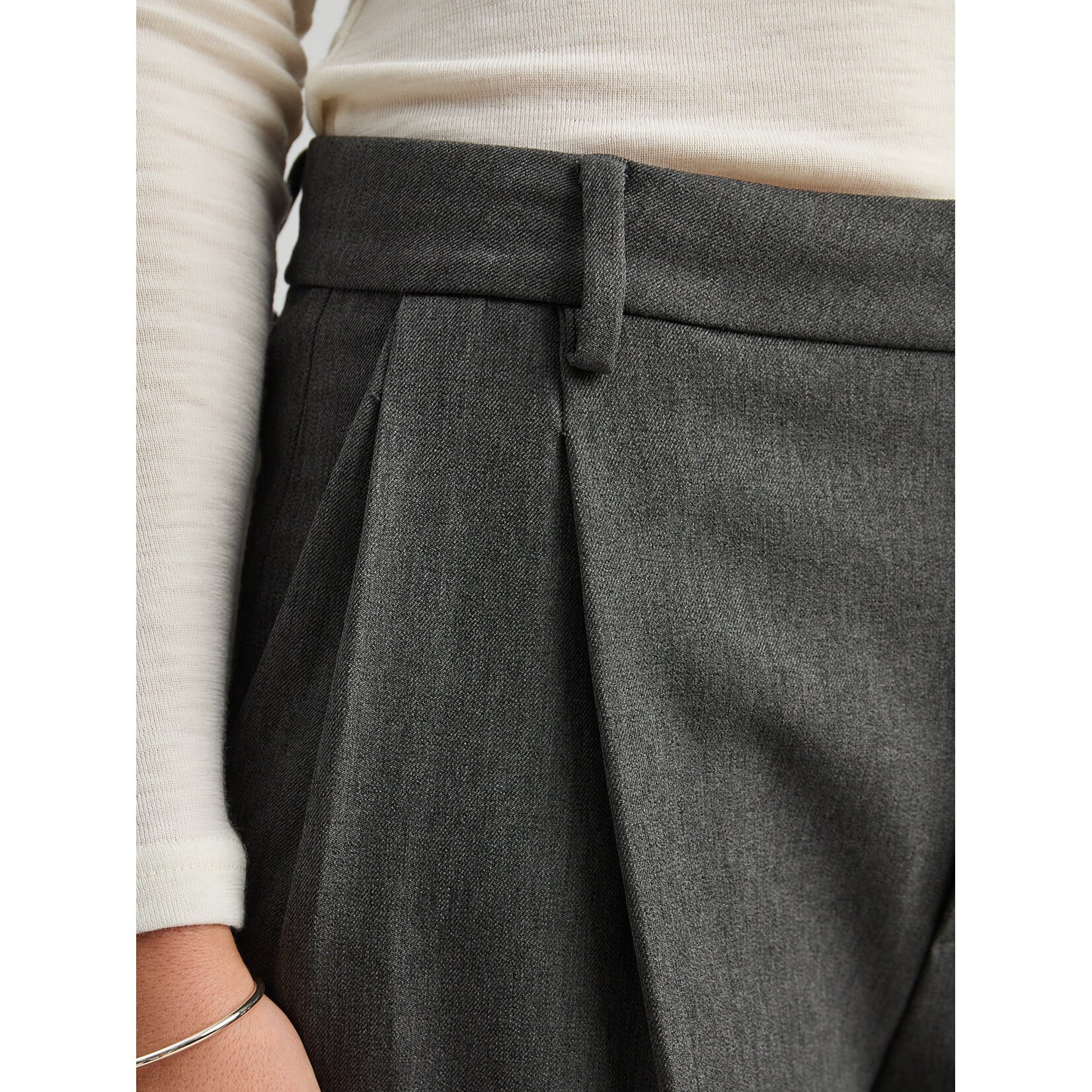 Minus Vivianne mid waist pant Dark grey