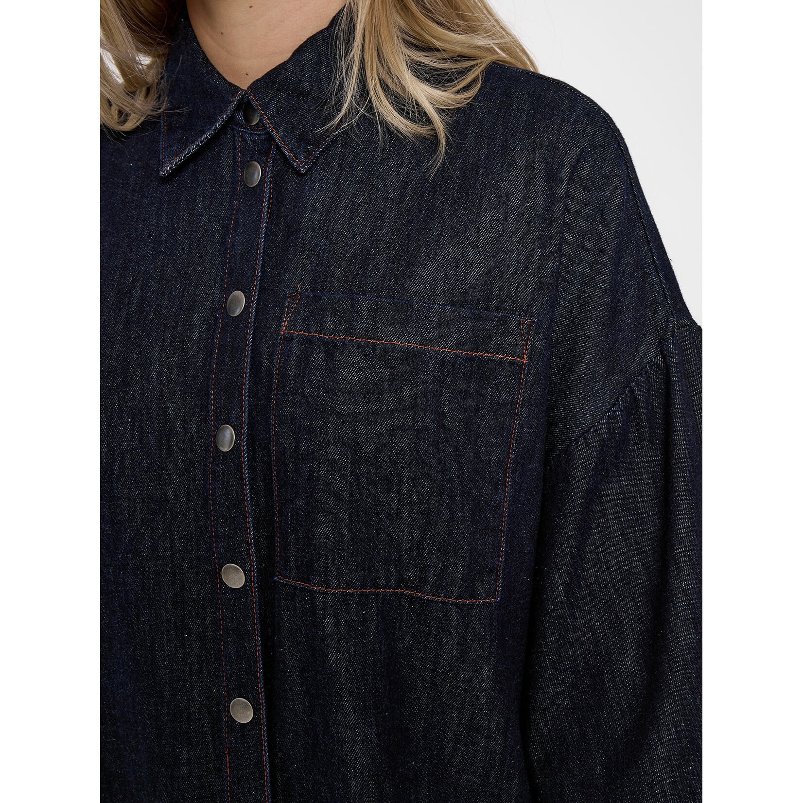 Minus Larissa short dress Dark denim