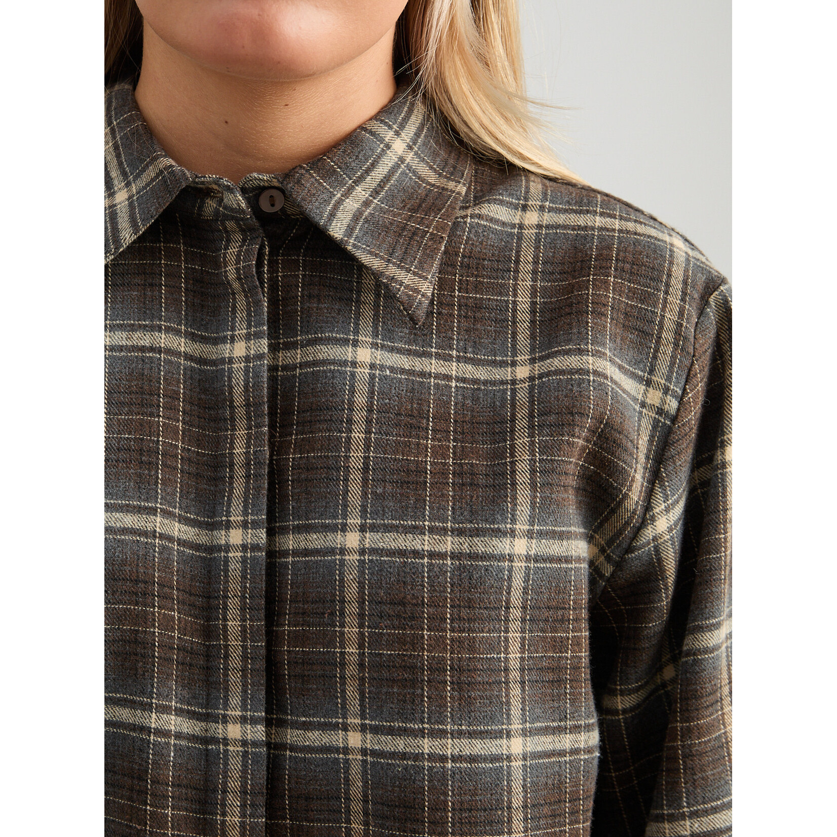 Minus Regine shirt Tiramisu checked