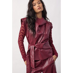 Co'couture Gitt pleat top Berry red