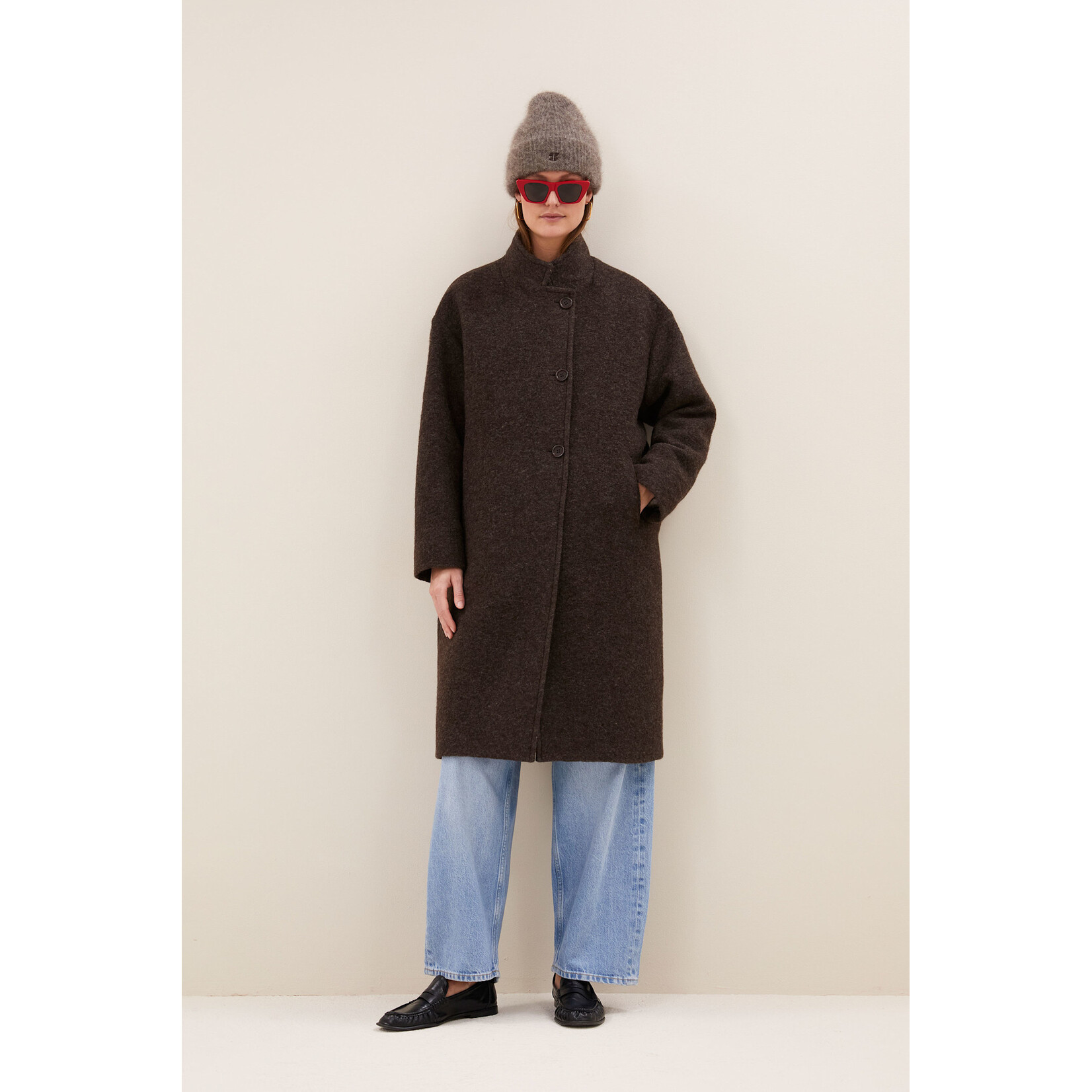 By-Bar Macy melange coat Brown melee