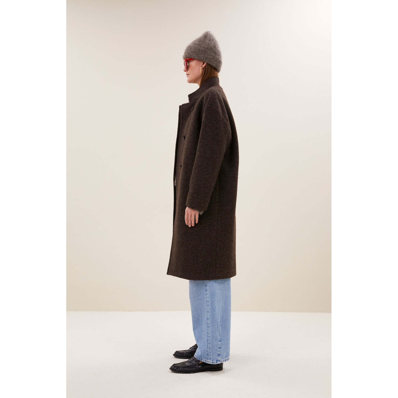 By-Bar Macy melange coat Brown melee