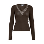 Minus Milli long sleeve lace Bracken brown