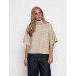 Minus Margrethe knit vest Sand gray melange
