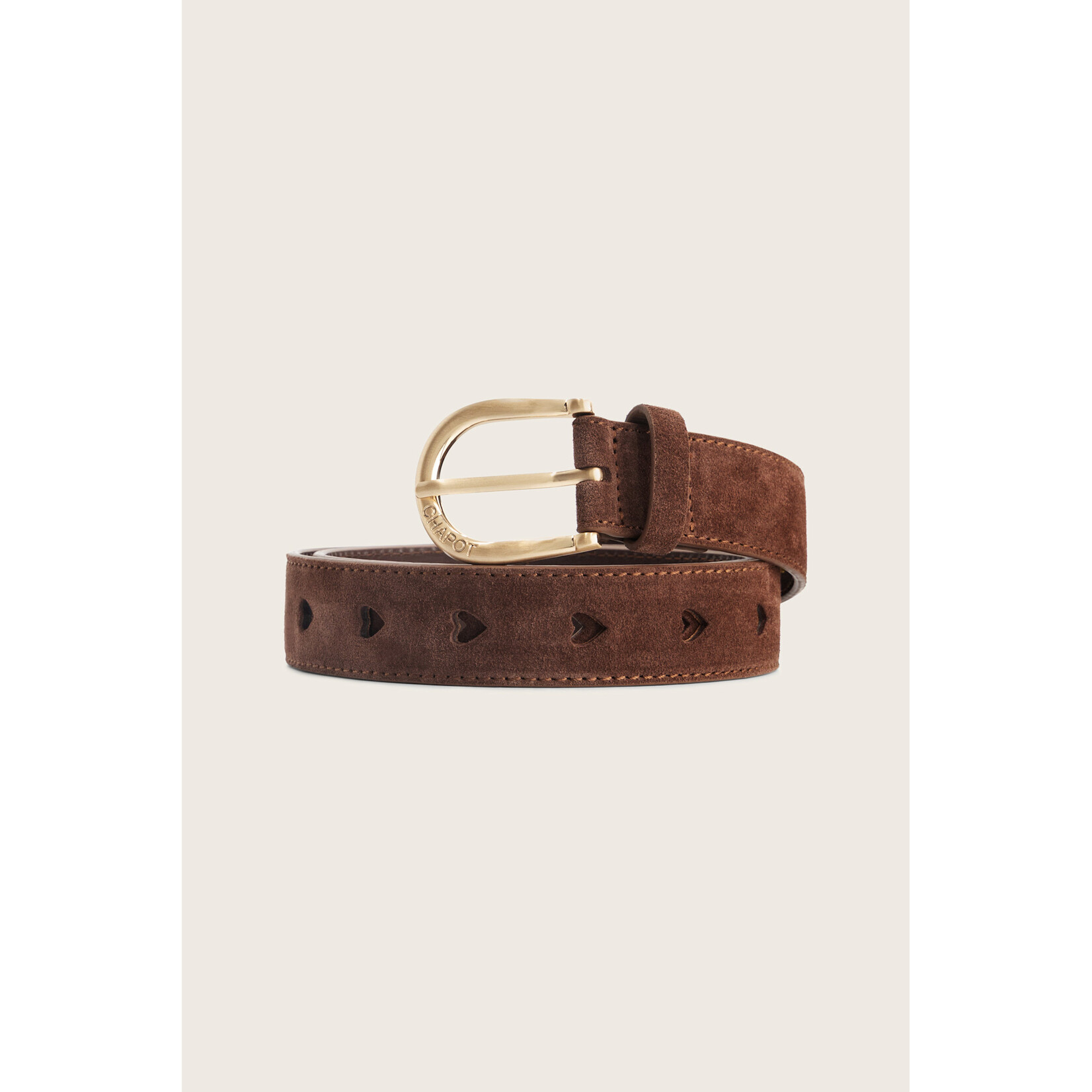 Fabienne Chapot Cut it out belt suede Chocolate brown