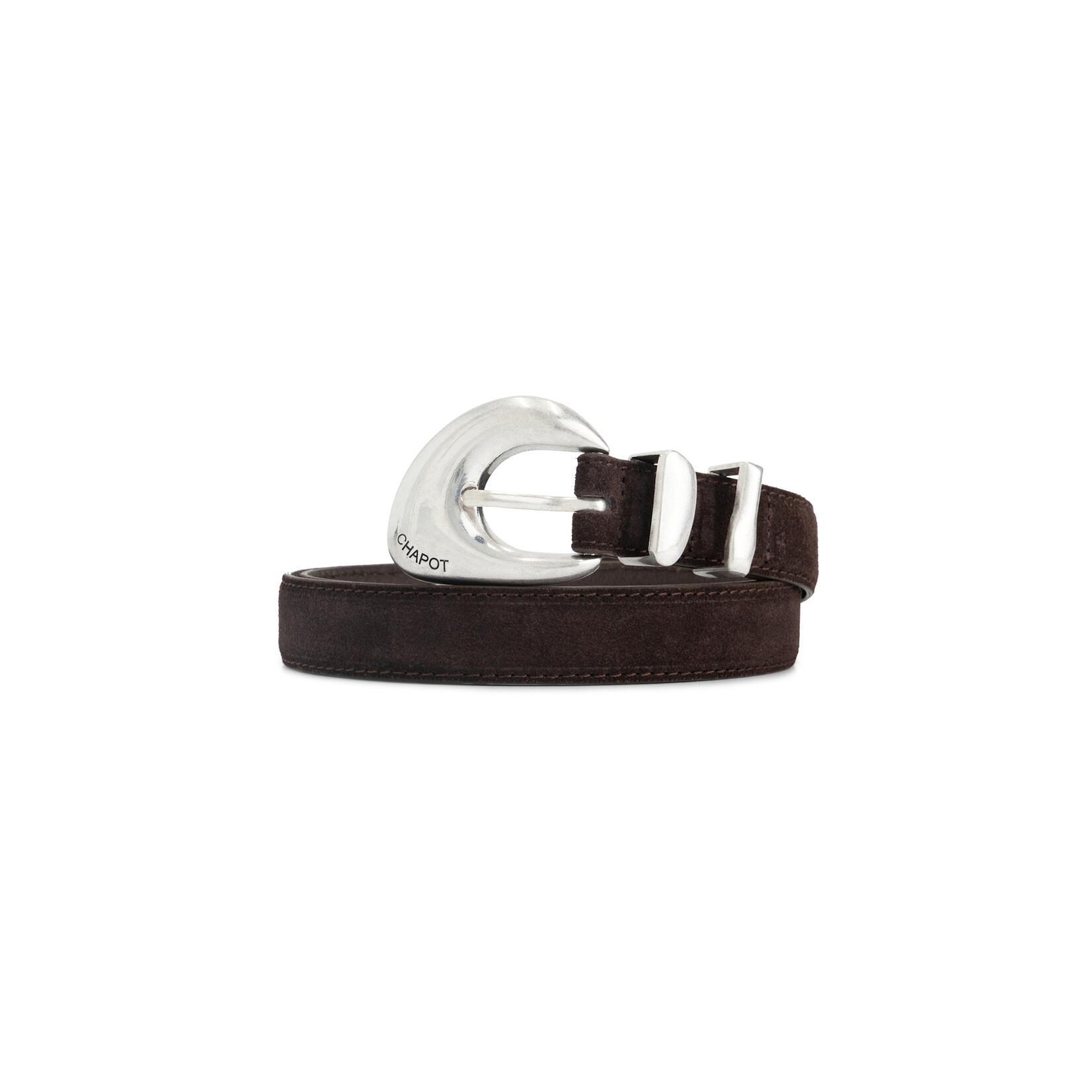 Fabienne Chapot Precious pebble belt suede Cocoa