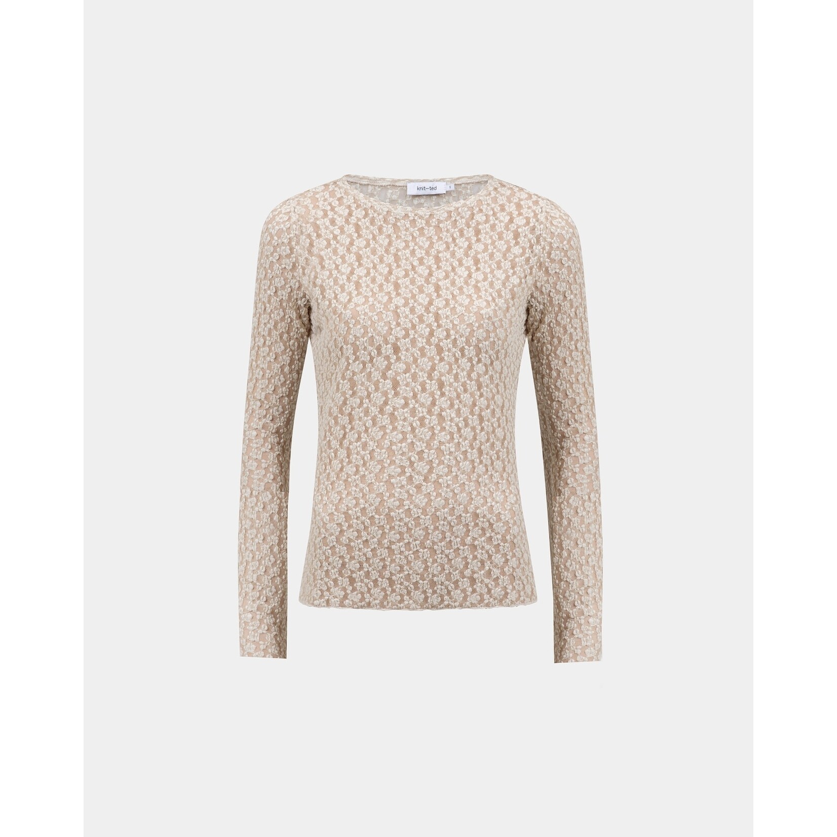Knit-ted Lacey top Creme