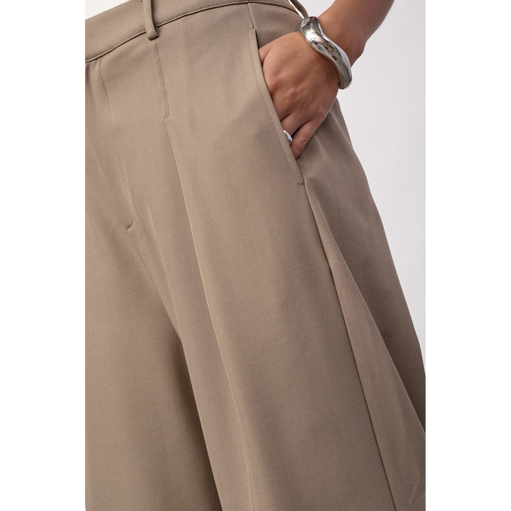 Co'couture Luna pleat pant Taupe