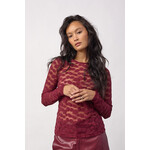 Co'couture Penola o-neck blouse Wine red
