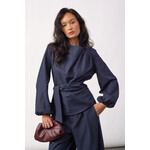 Co'couture Luna tie blouse Navy