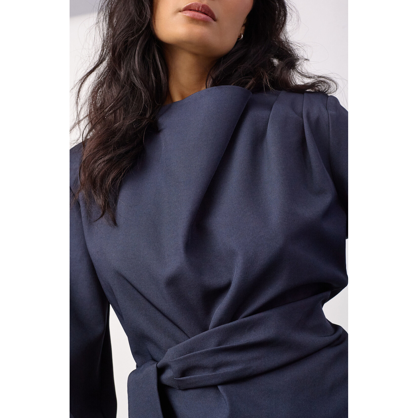Co'couture Luna tie blouse Navy