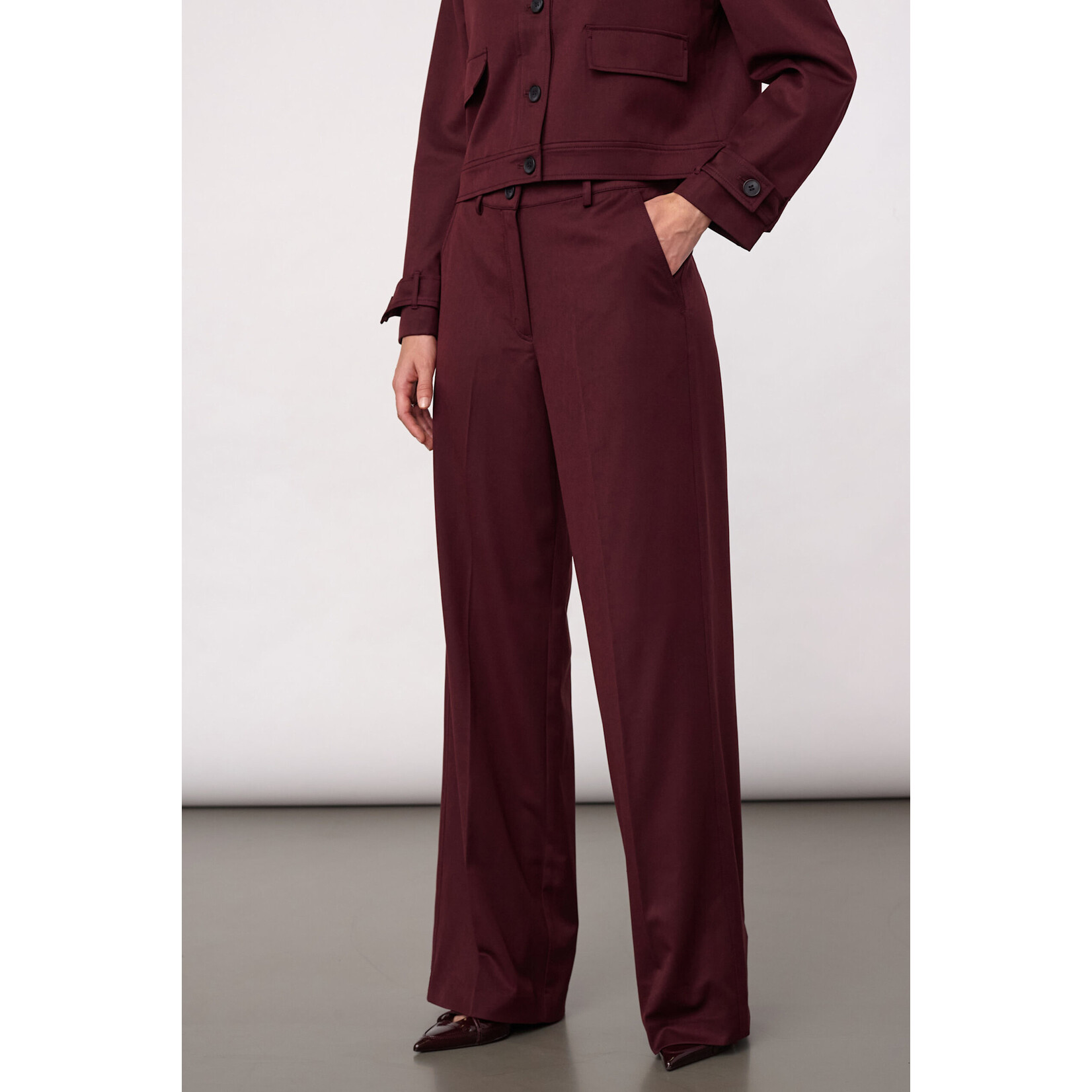 Co'couture Terry pant Wine red