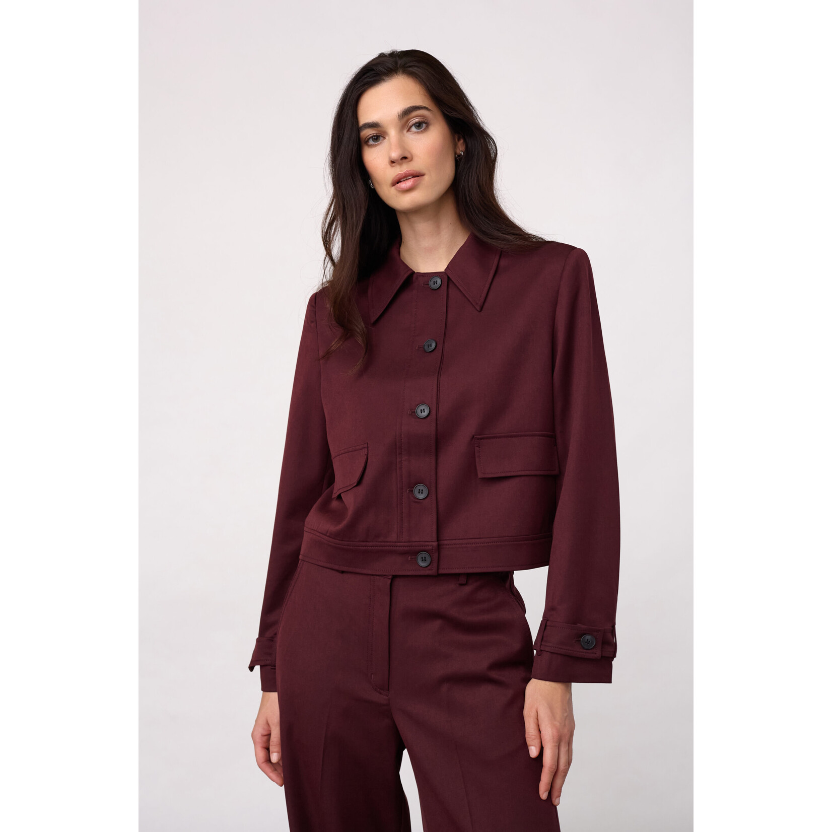 Co'couture Terry jacket Wine red