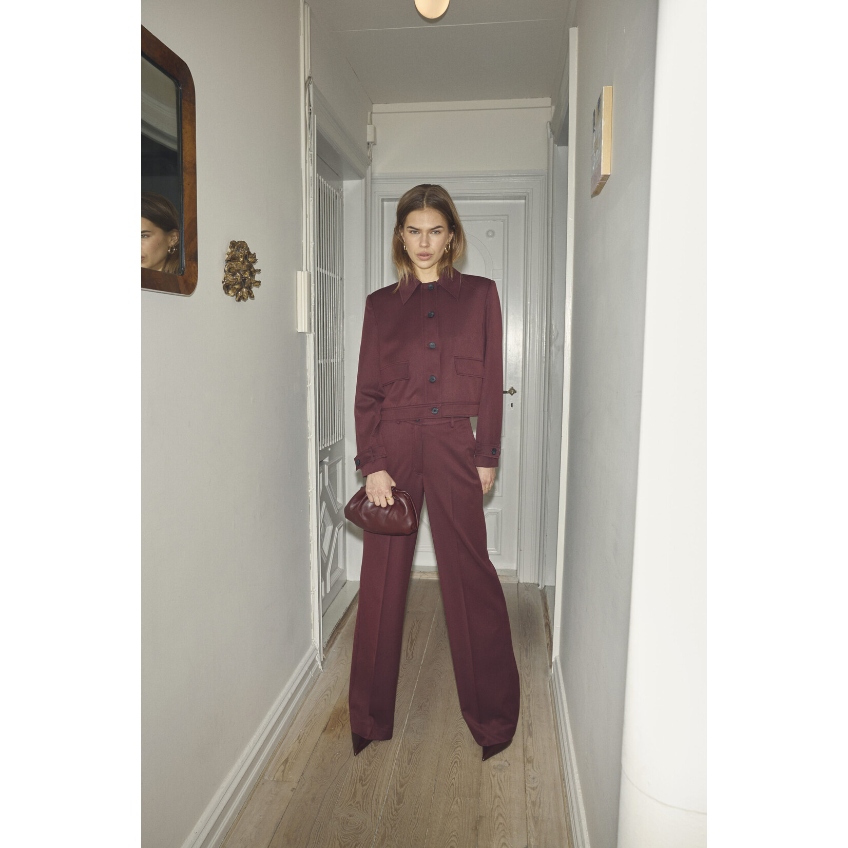 Co'couture Terry jacket Wine red