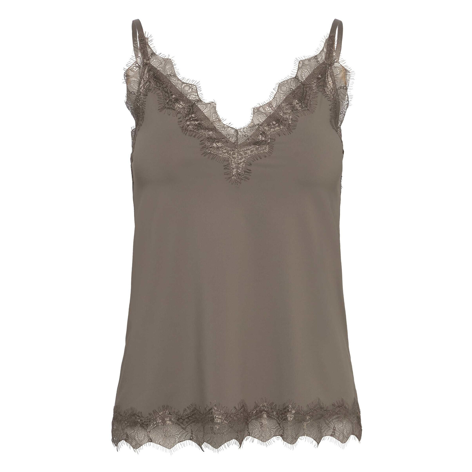 Rosemunde Bridget lace strap top Walnut