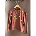 Evi flower sweater Dark brown