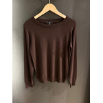 Rosa fine knit lurex sweater Dark brown