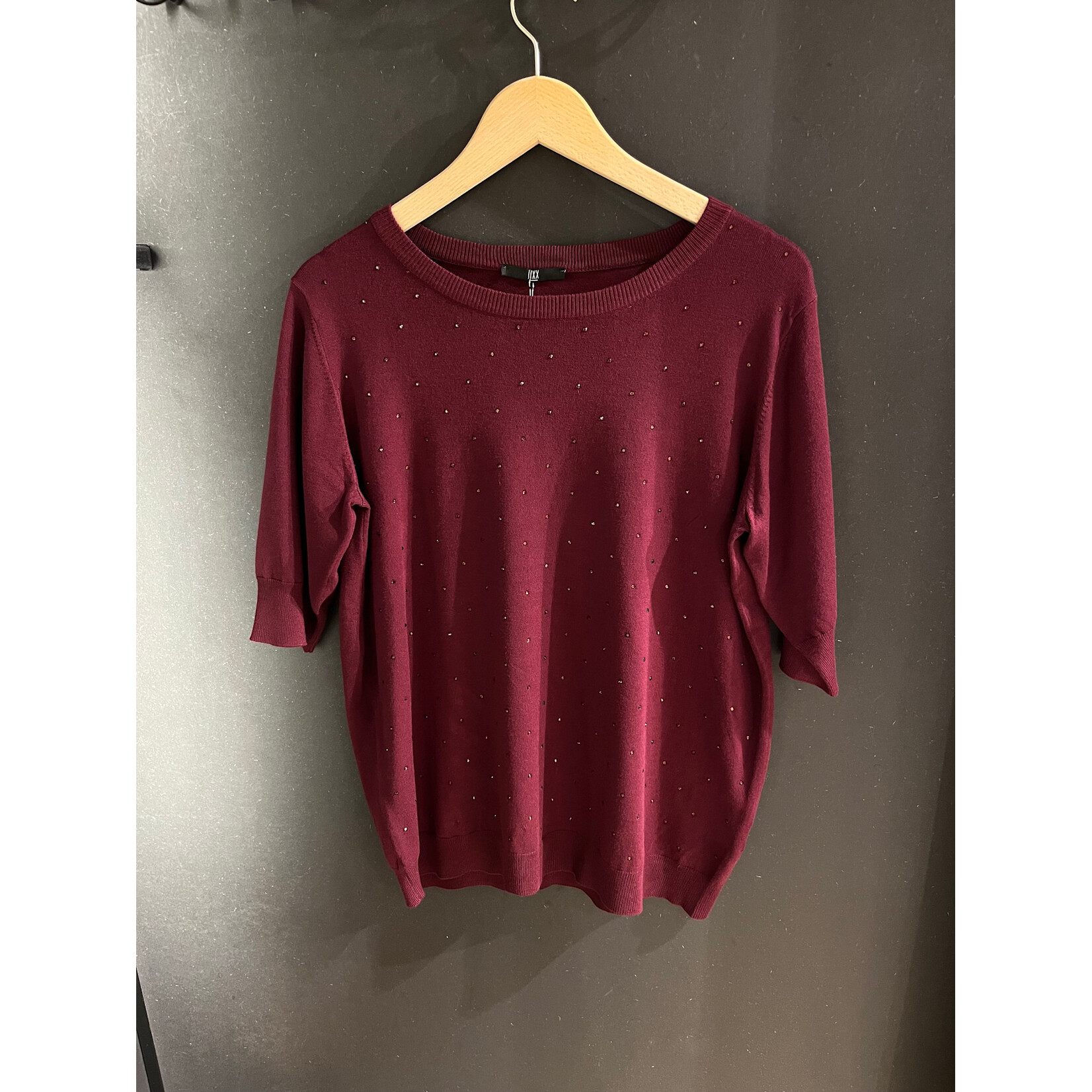 Feline sparkle fine knit Bordeaux