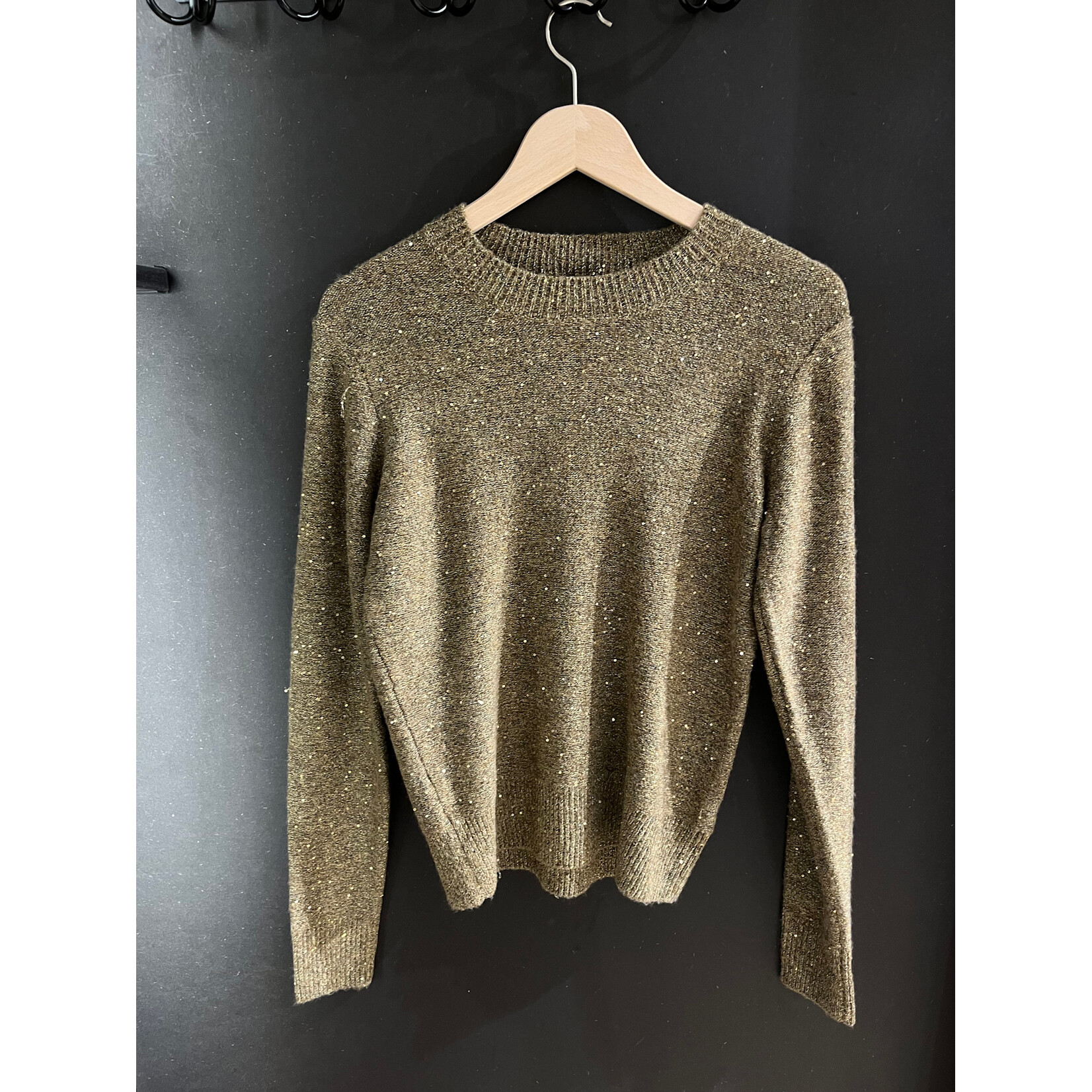 Charlie sequin sweater Olive