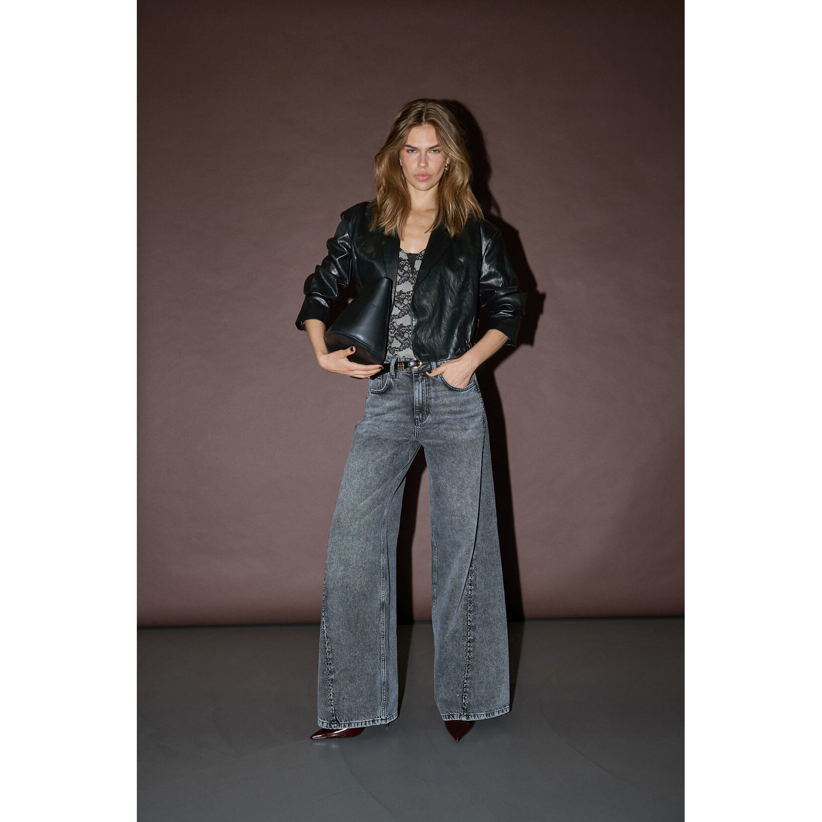 Co'couture Vicky stone wide jeans Black