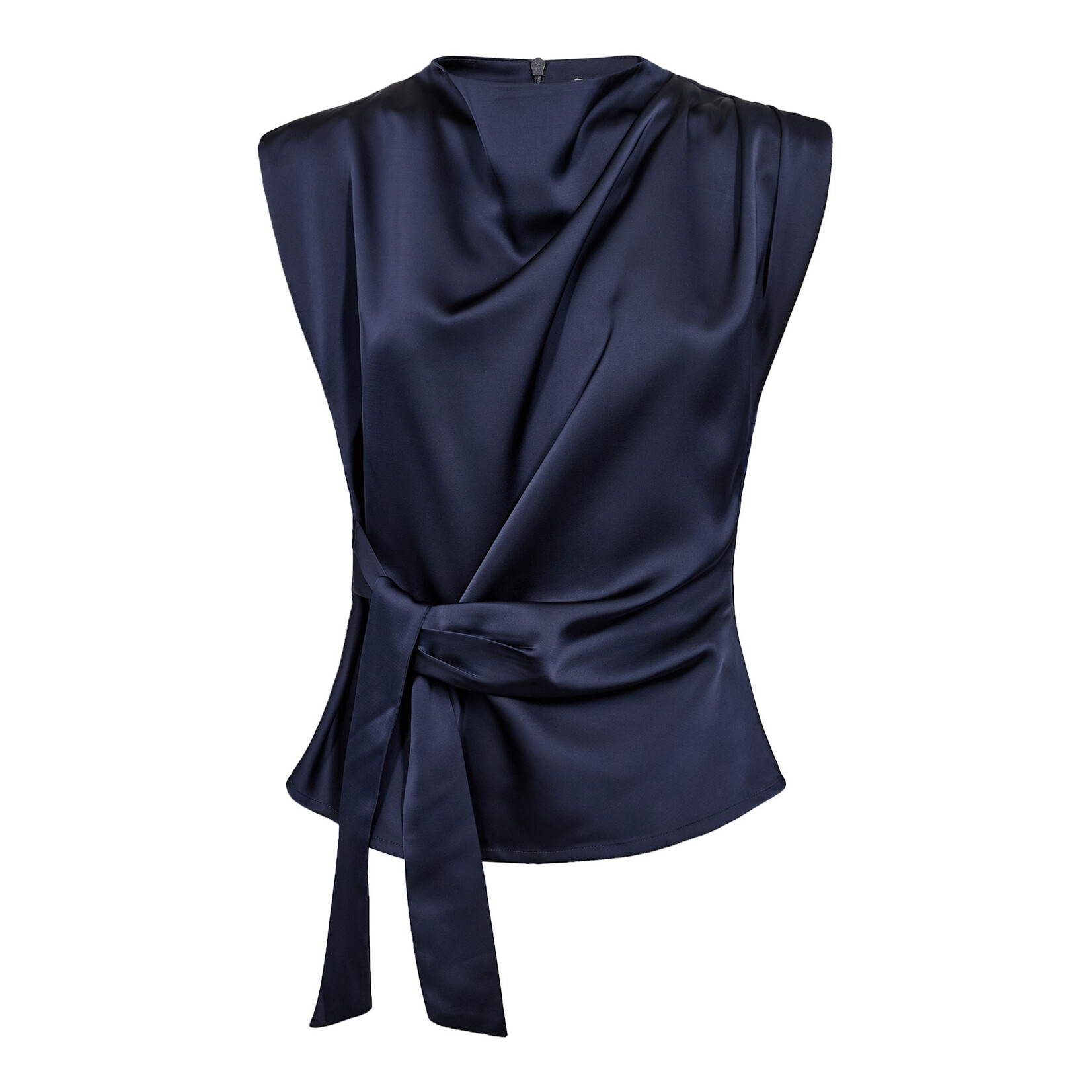 Co'couture Safira pleat top Navy