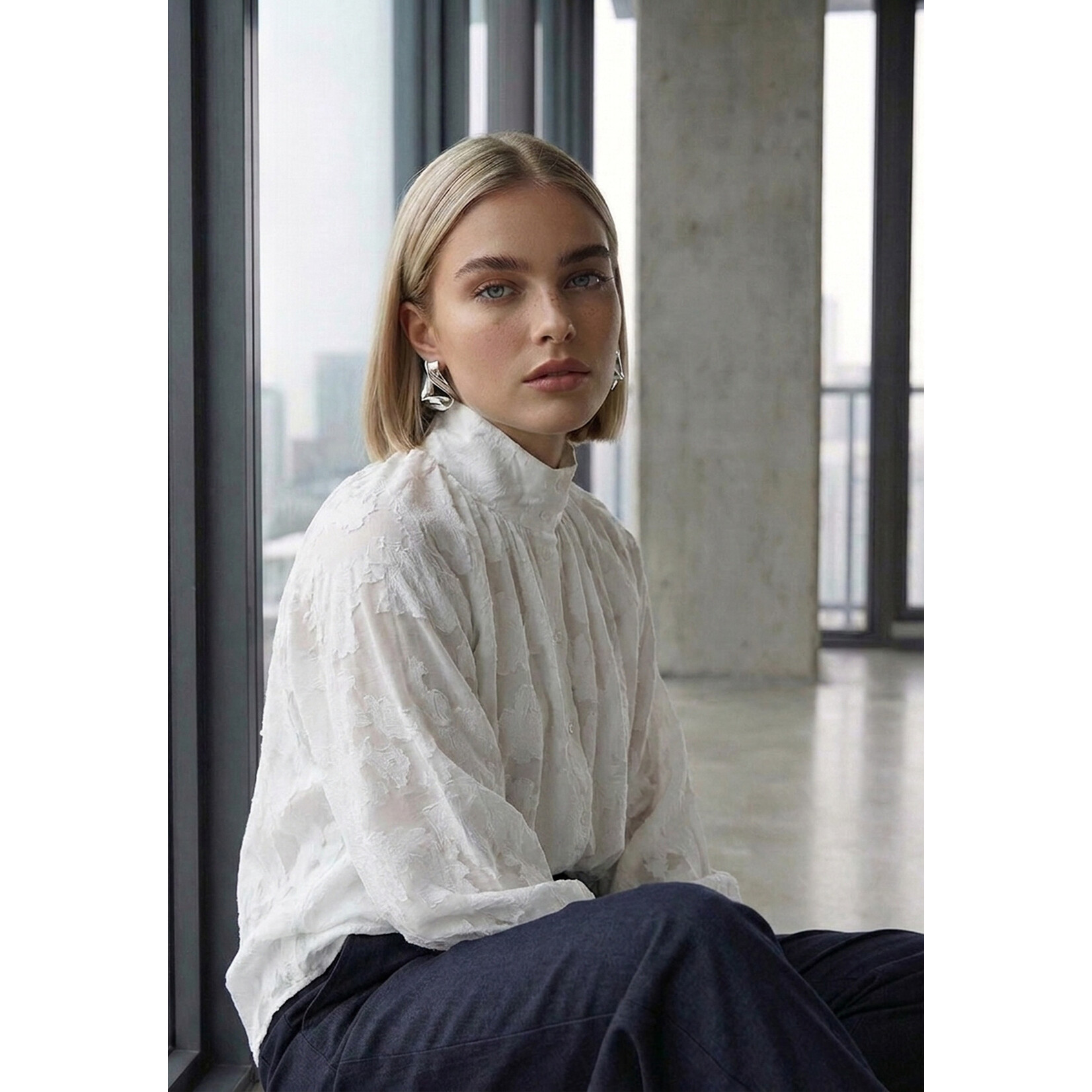 Minus Elania shirt Cloud dancer