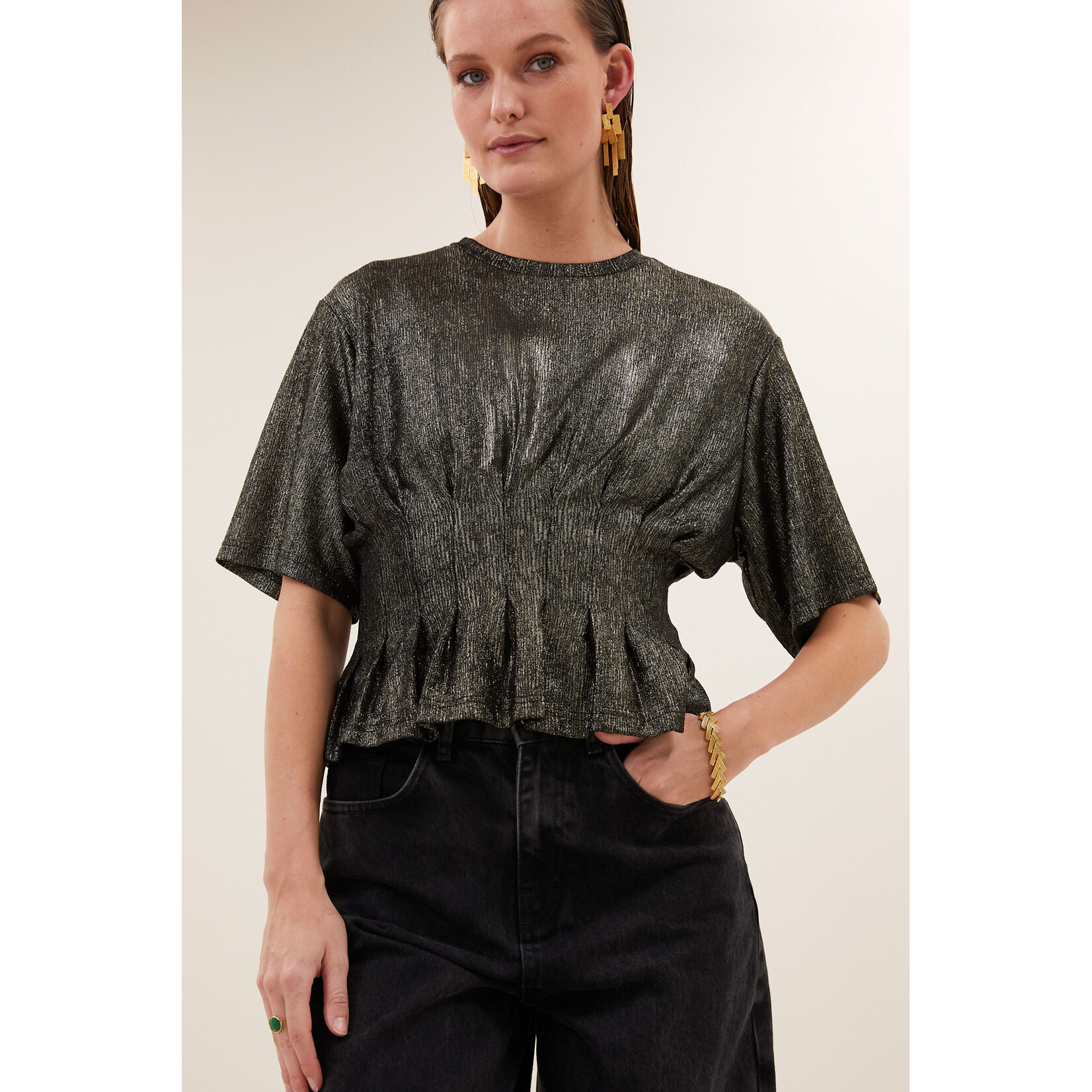 By-Bar Diva metallic top Gold