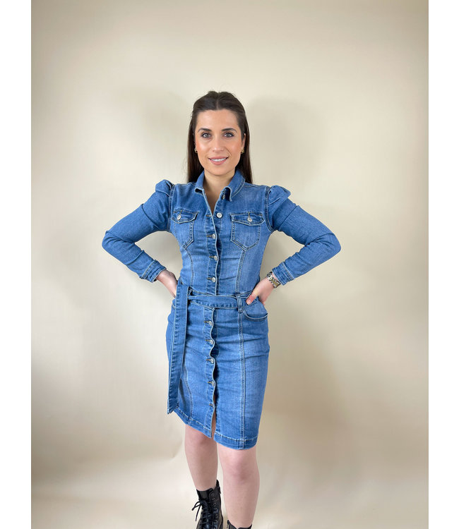 Fash&Home Morina Denim Dress - Blue