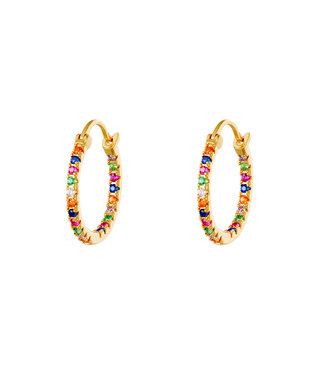 Fash&Home Rainbow Gold Hoop - Medium