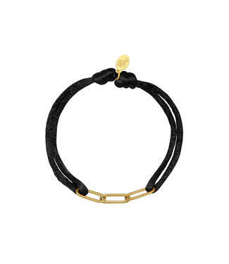 Fash&Home Silk Bracelet - Chain - Black