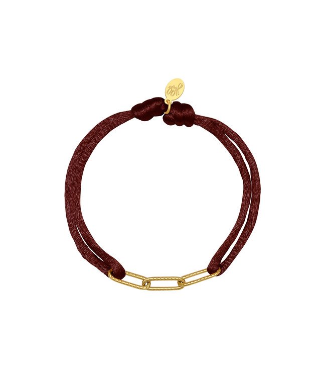 Silk Bracelet - Chain - Brown