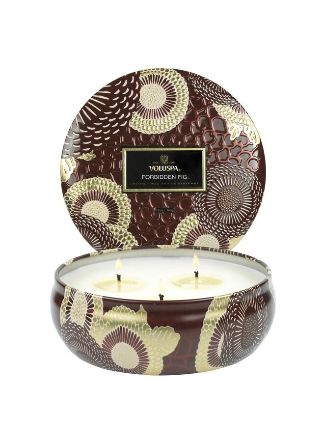 FORBIDDEN FIG - 3 wick tin candle