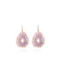 OORBELLEN LOUISE DOUBLE STONES LICHT PAARS S