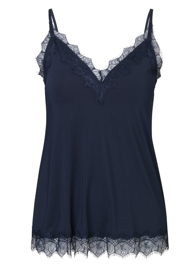 Billie strap top dark blue