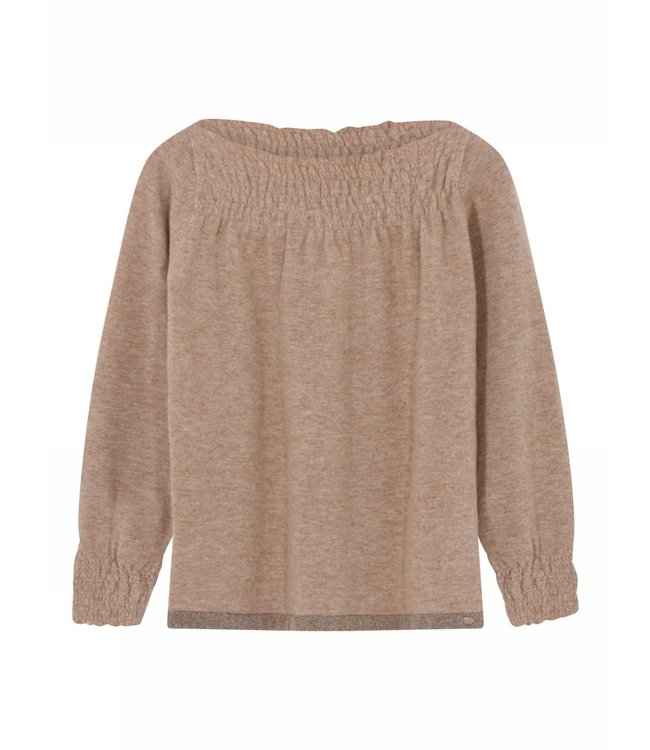 Gustav Rise Knit with smock Latte