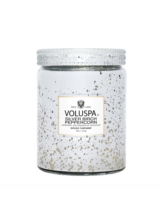 SILVER BIRCH PEPPERCORN - Large jar candle