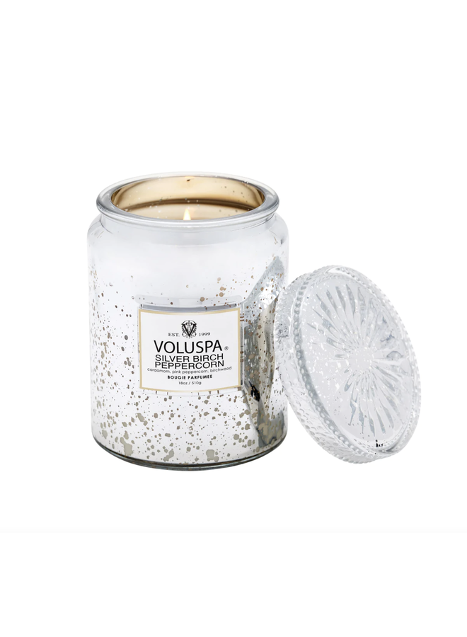 SILVER BIRCH PEPPERCORN - Large jar candle