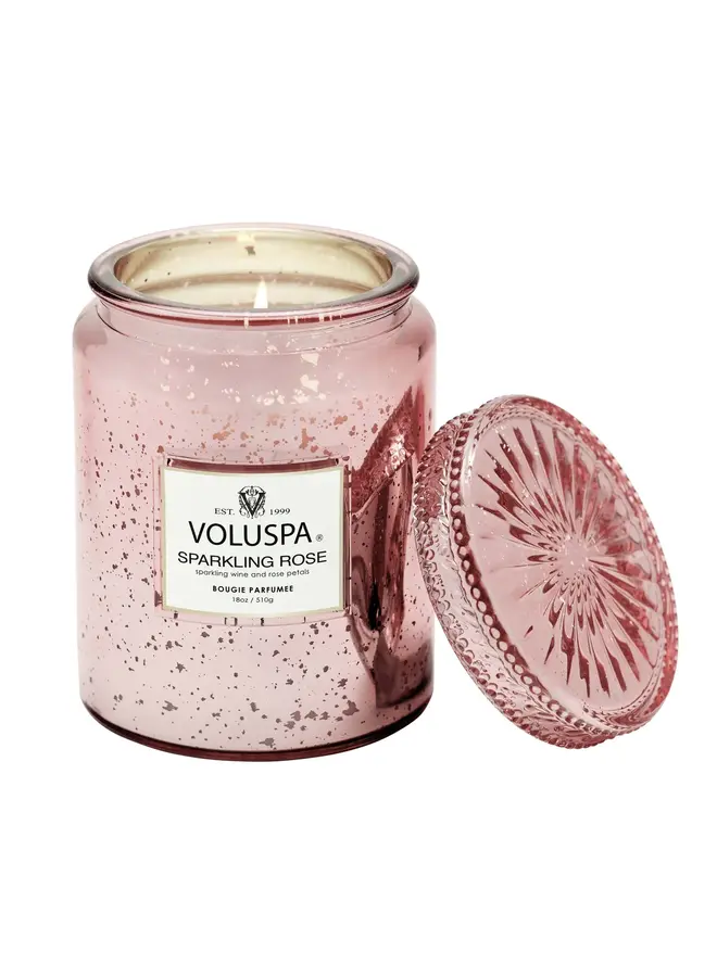 SPARKLING ROSE - Large jar candle